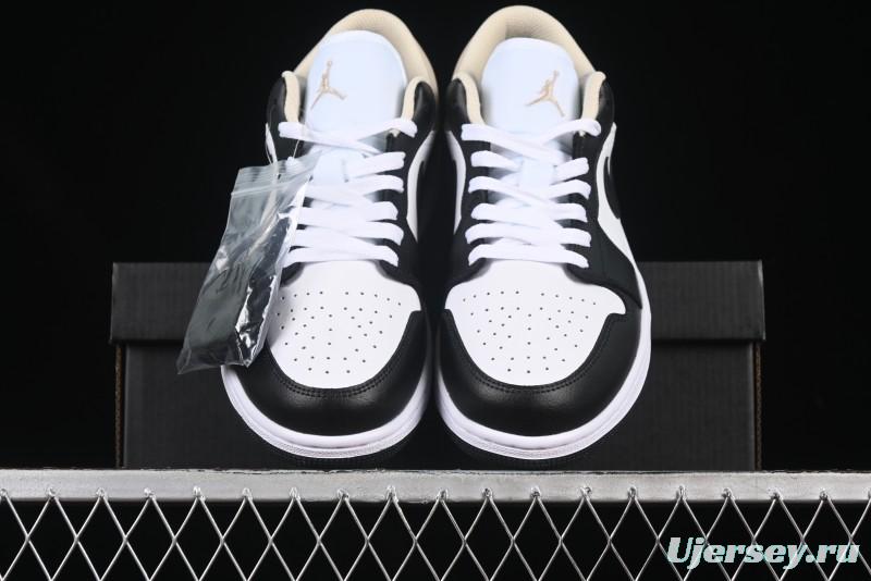 Nike Air Jordan 1 Low AJ1 Cream White Low-Top Casual Sneakers - 553558-153
