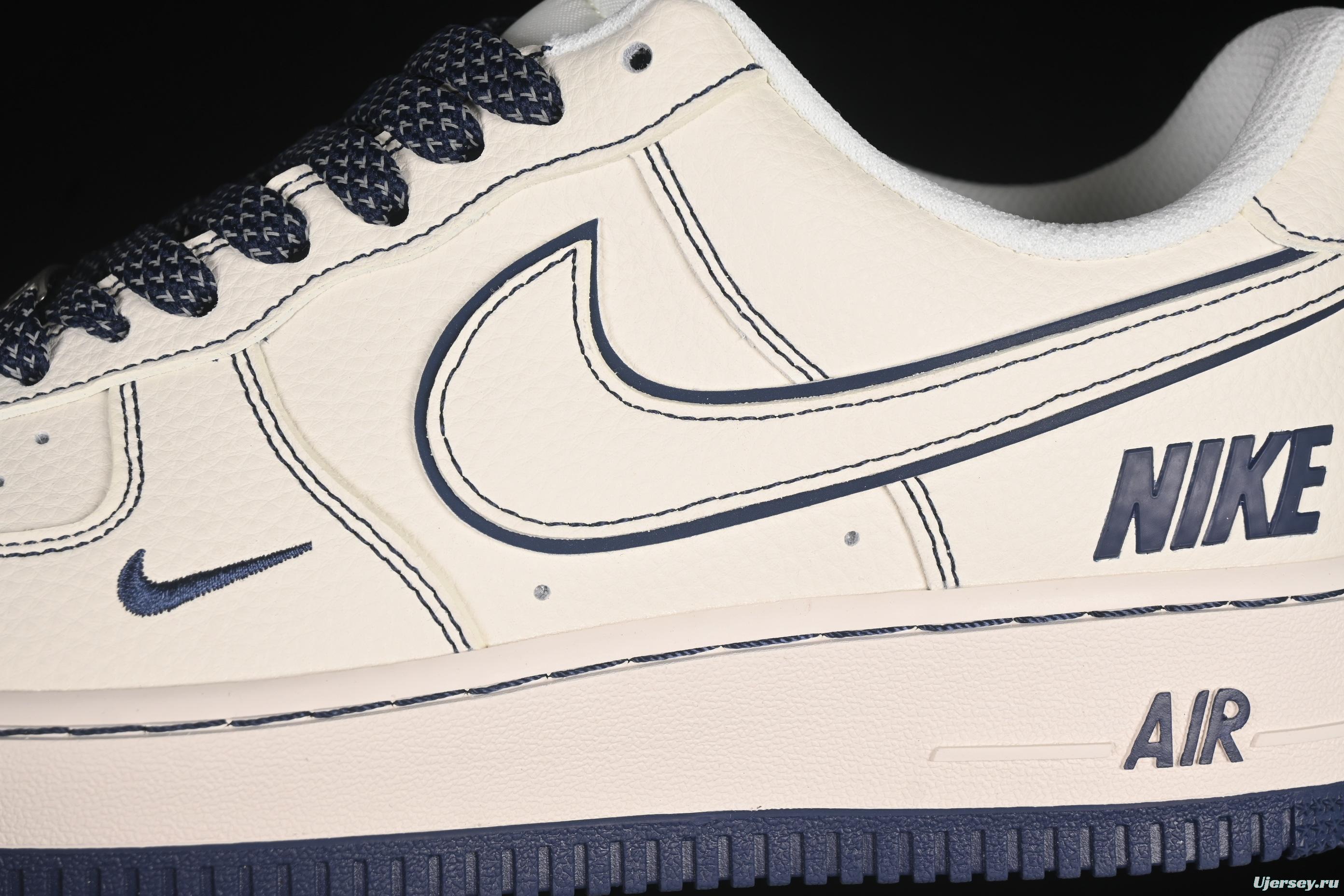 Nike Air Force 1'07 Low Collaboration Sneakers with Navy Blue Accents - HH7518-073