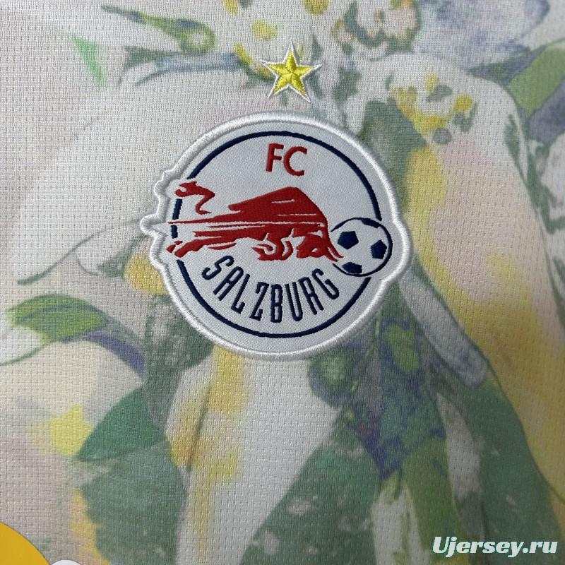 25/26 RB Salzburg White with Floral Pattern Jersey