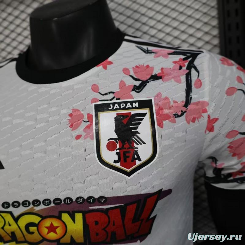 Player Version 2025 Japan White with Dragon Ball Character & Cherry Blossom Jersey