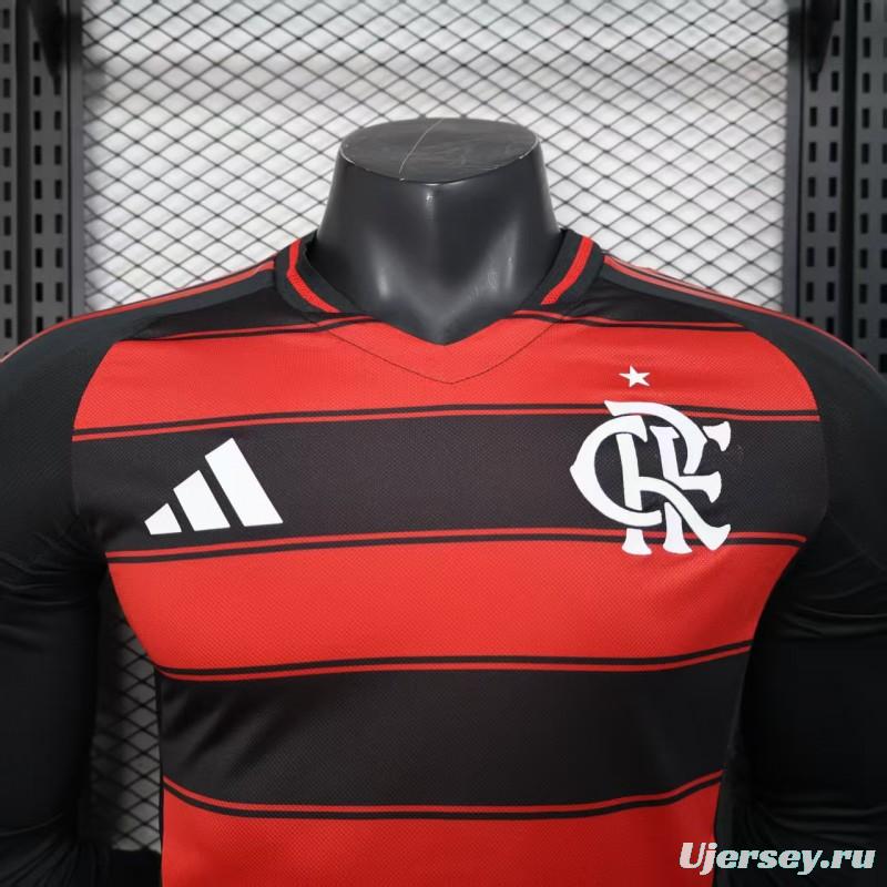 Player Version 25/26 Flamengo Home Long Sleeve Jersey