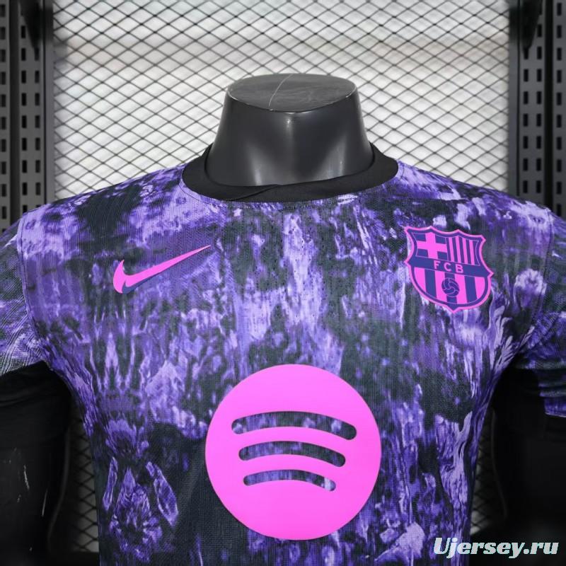 Player Version 25/26 FC Barcelona Purple with Marble Design Jersey