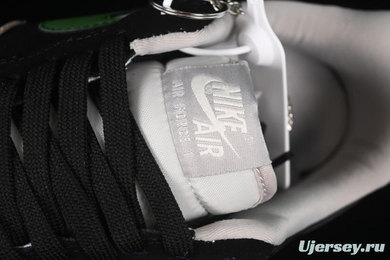 Nike Air Force 1'07 Low Chrome Hearts Collaboration Black Green Swoosh Casual Sneakers - KK1988-074