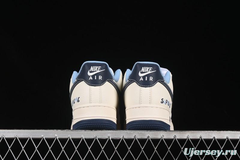 Nike Air Force 1 '07 Low Supreme Collaboration Dual-Tone Blue Label Casual Sneakers - XS1958-565