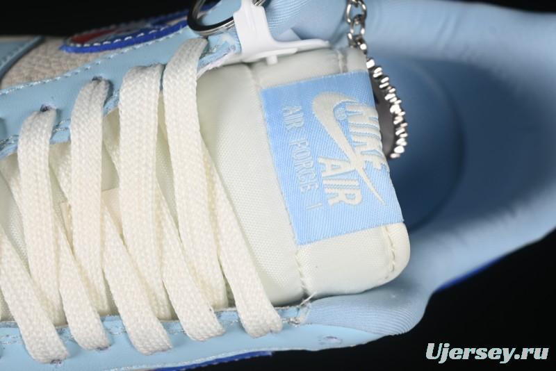 Nike Air Force 1'07 Low Doraemon Casual Sneakers with Full-Length Air Cushion - DF0188-059