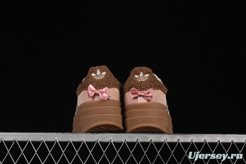 Adidas Originals Gazelle Bold JR4244 Collaboration Low-Top Platform Sneakers with Slip-Resistant Durable Sole