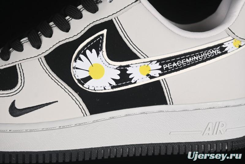 Nike Air Force 1'07 Low GD Collaboration Chrysanthemum Swoosh Casual Sneakers - DF0188-055