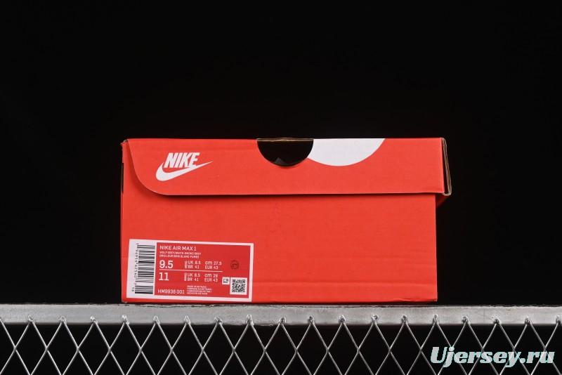 Nike Air Max 1 Retro Running Shoes with Half-Sole Air Cushion - HM9936-001