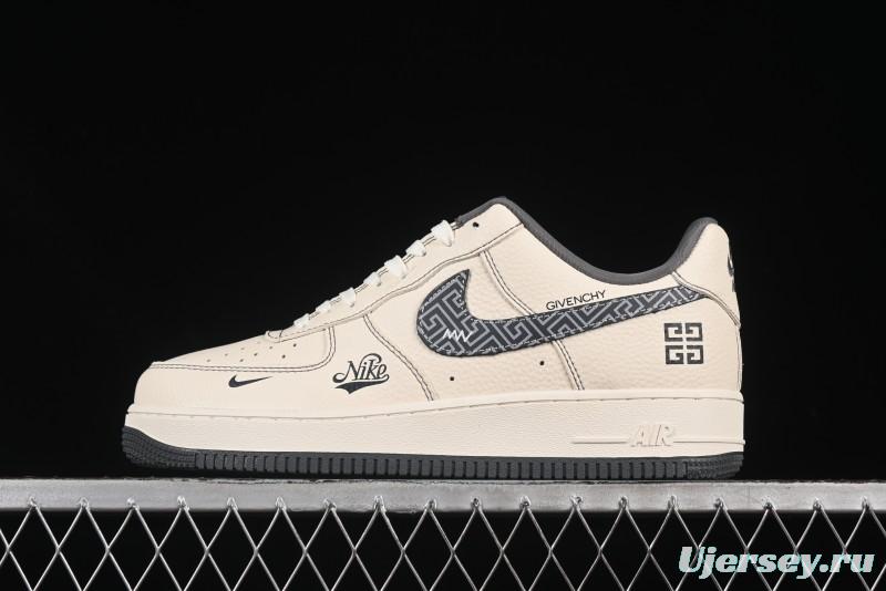 Nike Air Force 1 '07 Low Givenchy Collaboration Pattern Beige Grey Casual Sneakers - DF0188-057