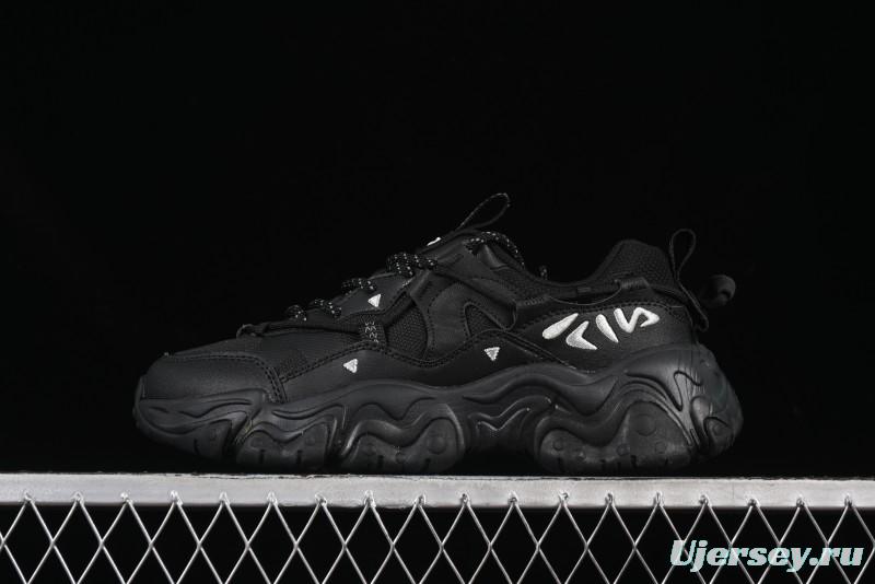 Fila Heritage Fluid Cat Paw 5.0 Retro Dad Shoes with Lace-Up Design - F12M412105FBK