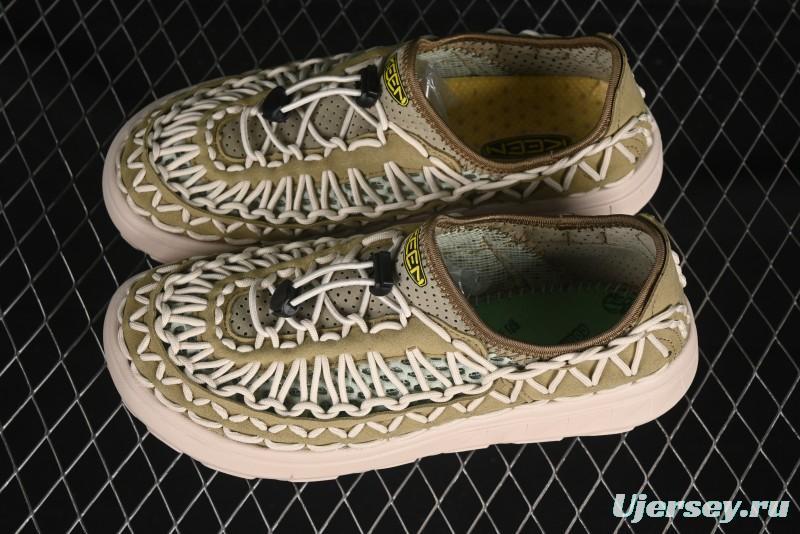 Keen Uneek Flat-M Woven Elastic Strap Outdoor Water Sports Sandals - 1014097