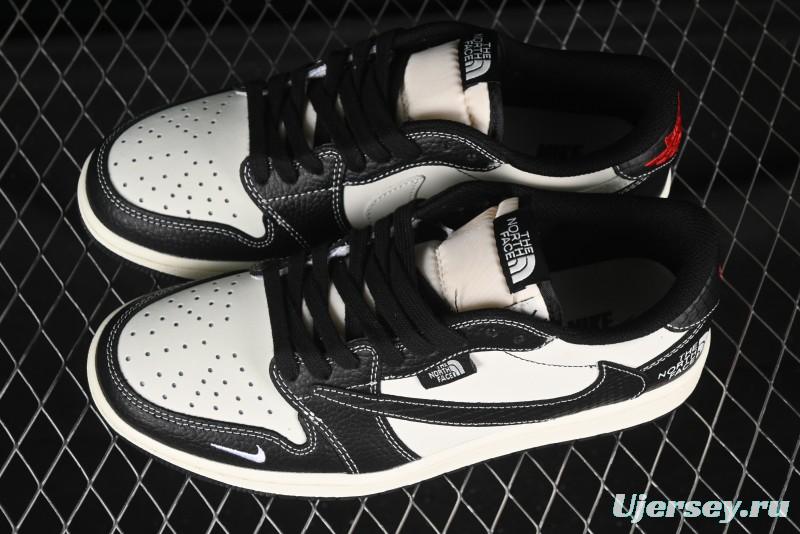Nike Air Jordan 1 Low AJ1 The North Face Collaboration High-End Custom Retro Basketball Shoes - XZ5749-007