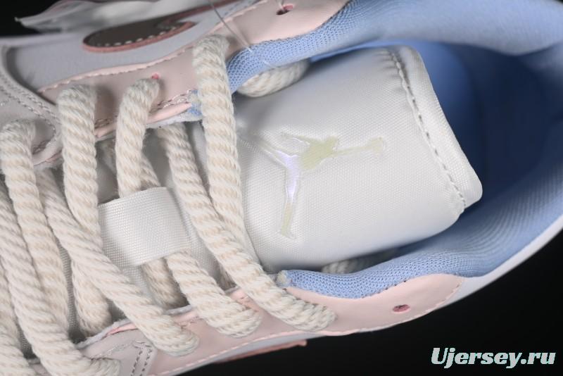 Nike Air Jordan 1 Low AJ1 Carving Pink Low-Top Casual Lifestyle Sneakers - IB8859-101