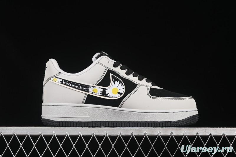 Nike Air Force 1'07 Low GD Collaboration Chrysanthemum Swoosh Casual Sneakers - DF0188-055