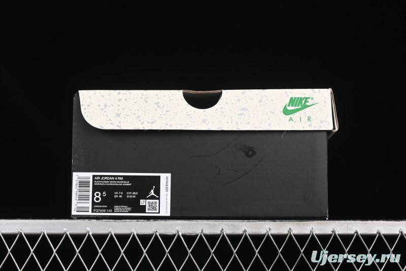 Nike Air Jordan 4 Remastered Sneakers with Textile Mesh Leather and Suede Upper - FQ7939-140