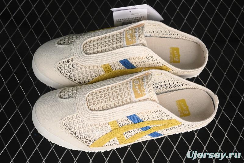 Onitsuka Tiger Mexico 66 Sabot Slip-On Shoes with Breathable Mesh Upper - 1183C123-104