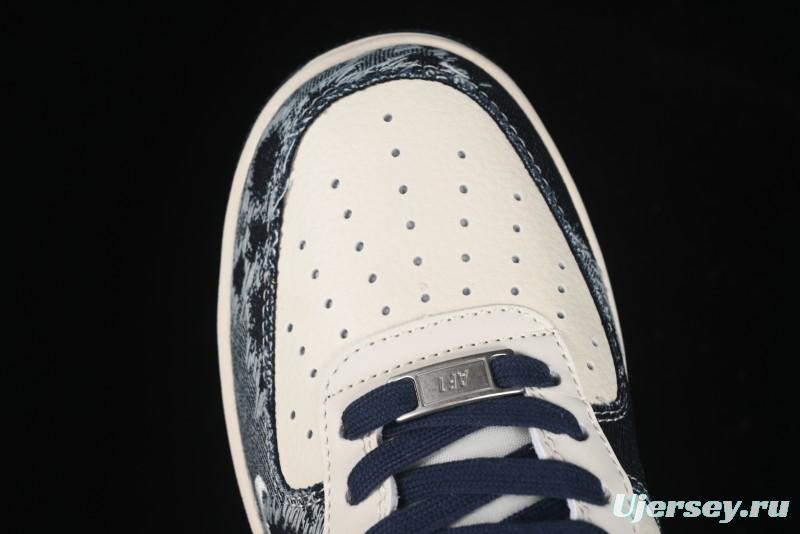Nike Air Force 1 '07 Low Stussy Collaboration Retro Denim Casual Sneakers - XS1958-578