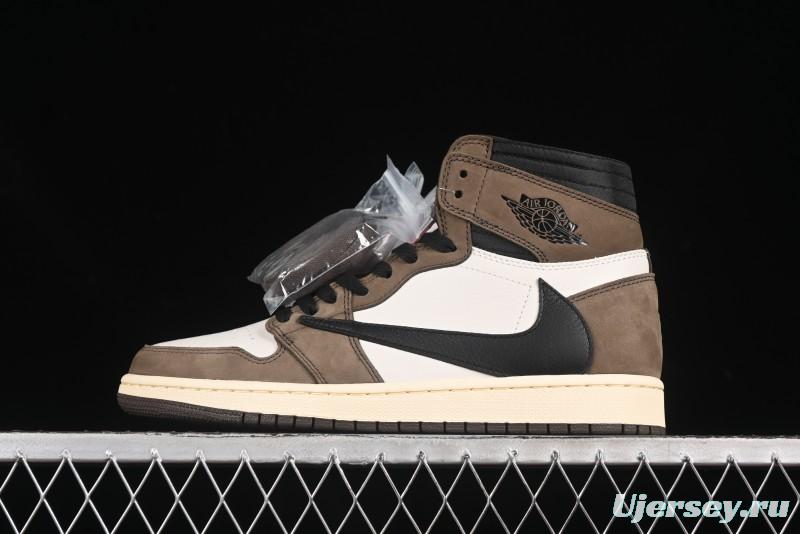 Nike Travis Scott x Air Jordan 1 High OG AJ1 Reverse Swoosh Limited Edition - CD4487-100
