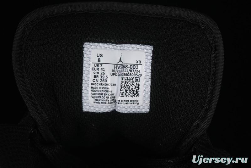 Nike Air Jordan 1 Low AJ1 Basketball Shoes Black White Canvas Leather Panel - HV5968-001