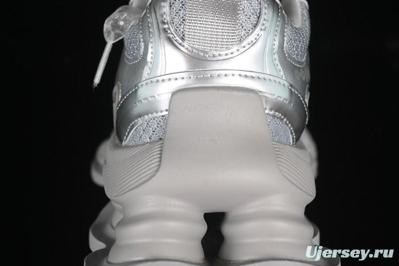 GG-CC Star Same Style Lace-up Hollow Out Dad Shoes with 5cm Height Increase - G25X269