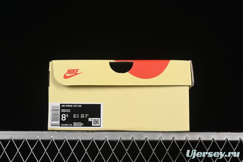 Nike Air Force 1 '07 Low Stussy Collaboration Retro Denim Casual Sneakers - XS1958-578