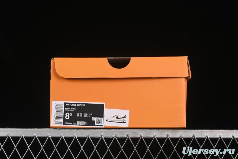 Nike Air Force 1 '07 Low LV Collaboration Blue Swoosh Drawstring Casual Sneakers - DM6868-061