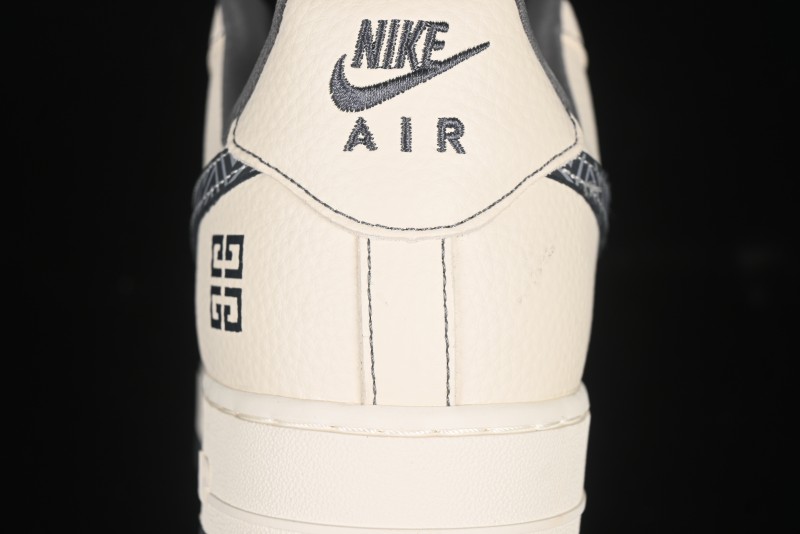 Nike Air Force 1 '07 Low Givenchy Collaboration Pattern Beige Grey Casual Sneakers - DF0188-057