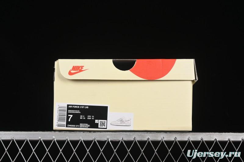 Nike Air Force 1 '07 Low Stussy Collaboration Grey Diamond Lace-Up Casual Sneakers - DM6868-072