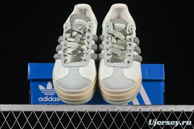 Adidas Originals Gazelle Bold JR8373 Collaboration Low-Top Sneakers with Thick Sole for Slip Resistance and Durability - JR8373