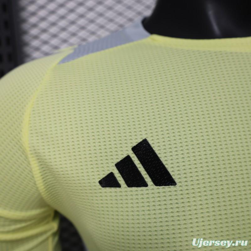 Player Version 2025 Algeria Light Yellow with Adidas Design Jersey