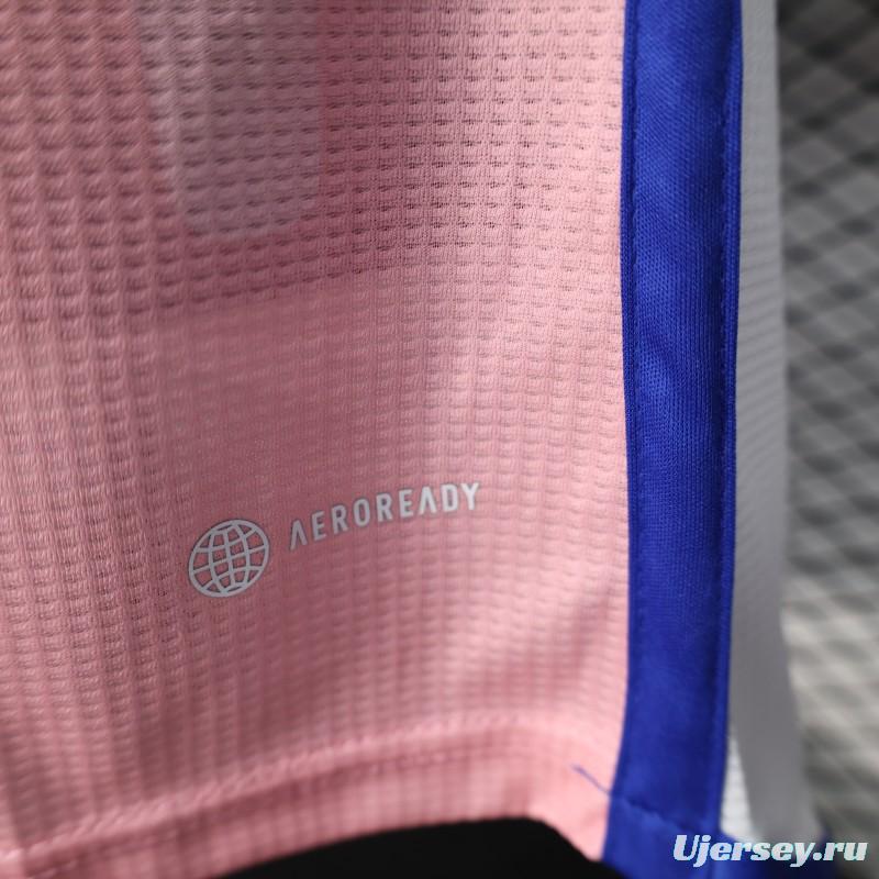 Player Version 2025 Algeria White-Pink with Country Map Design Jersey