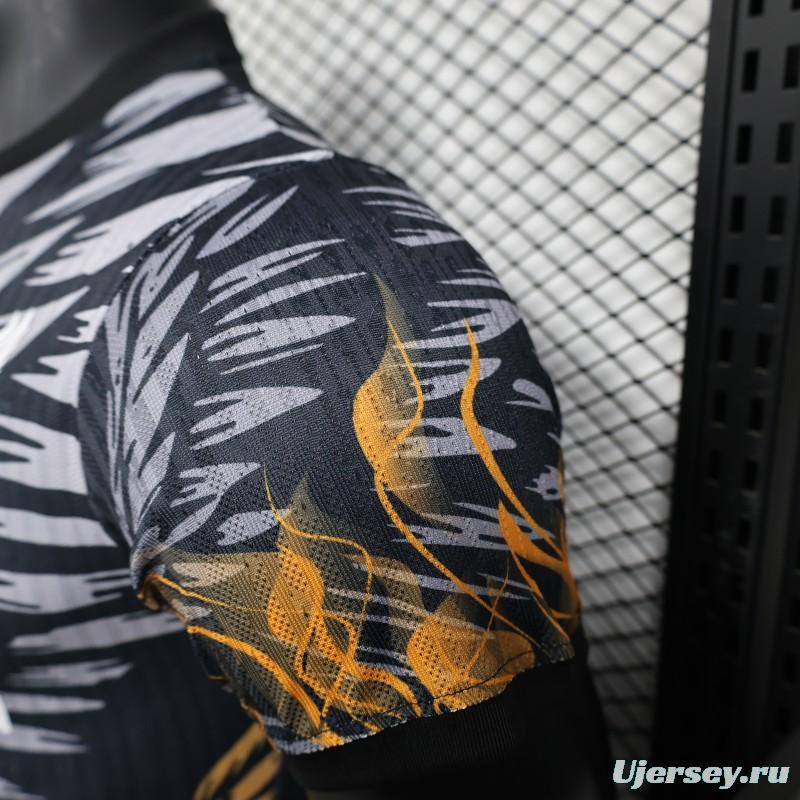 Player Version 25/26 Liverpool Dark Grey with Golden Phoenix Pattern Jersey