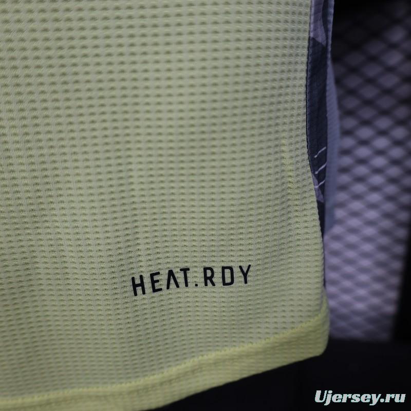 Player Version 2025 Algeria Light Yellow with Adidas Design Jersey