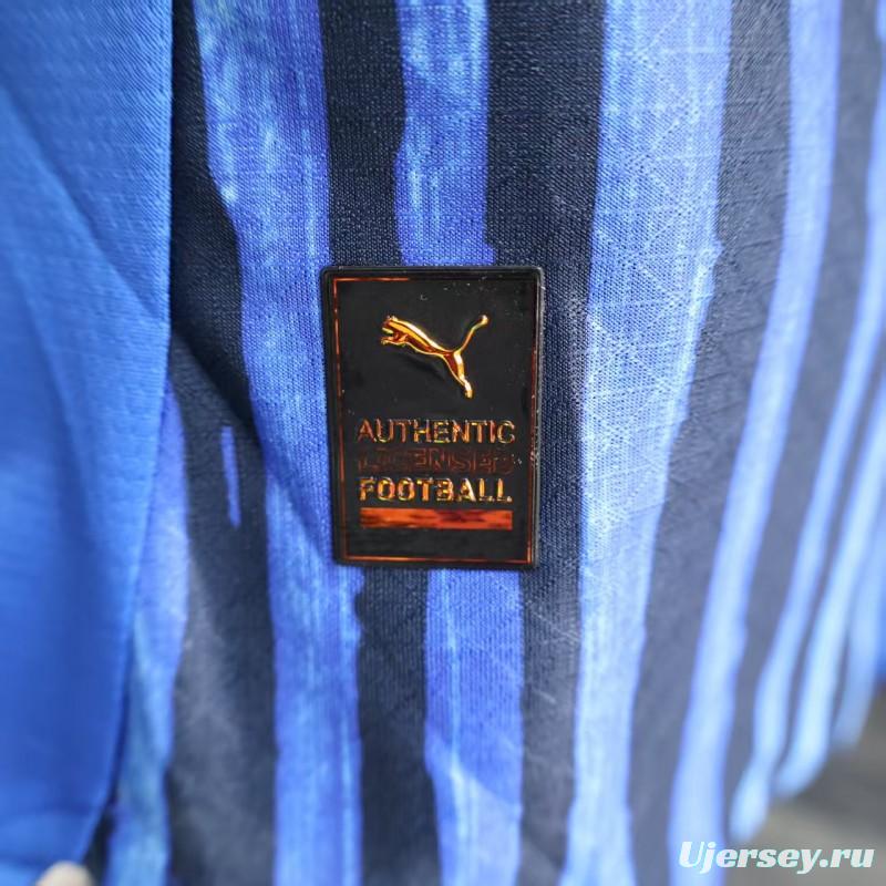 Player Version 25/26 Al Hilal Home Blue with Vertical Stripes Jersey