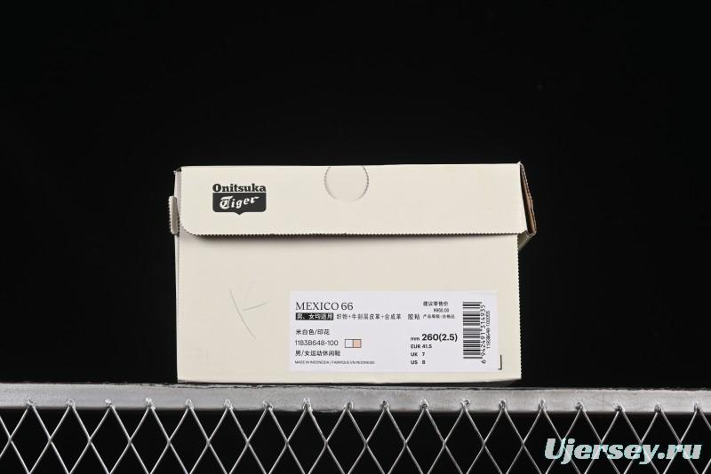 Onitsuka Tiger Mexico 66 Low-Top Leather Sneakers - 1183B648-100