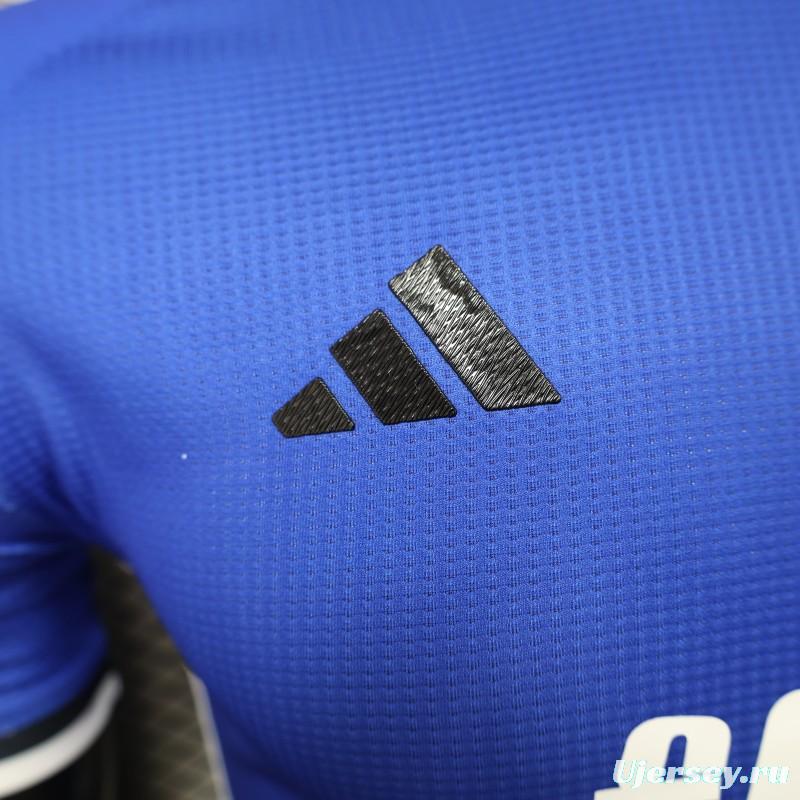 Player Version 2025 Algeria Blue with Arabic Sponsor Jersey