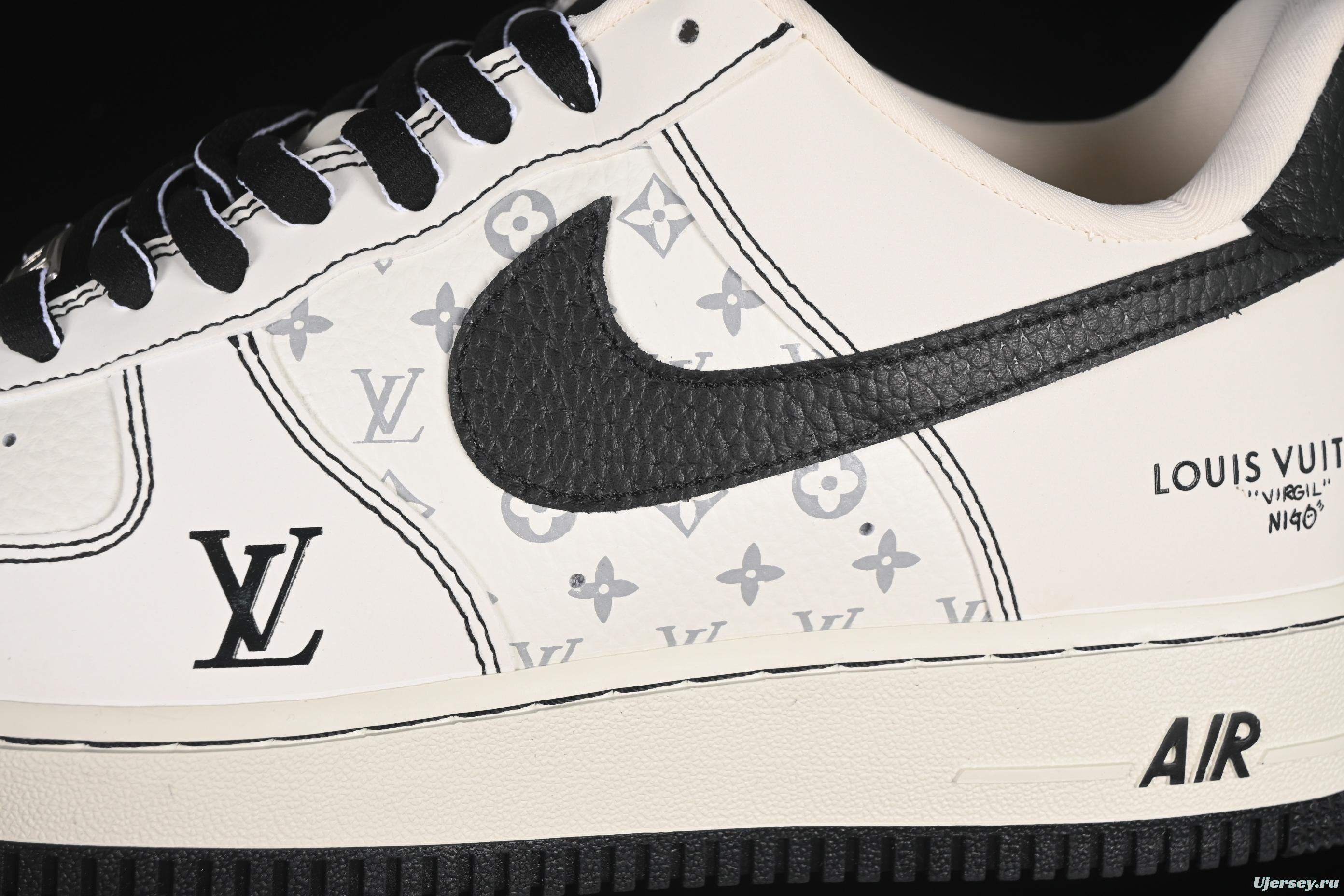 Nike Air Force 1 '07 Low LV Collaboration White Black Casual Sneakers - BZ6808-102