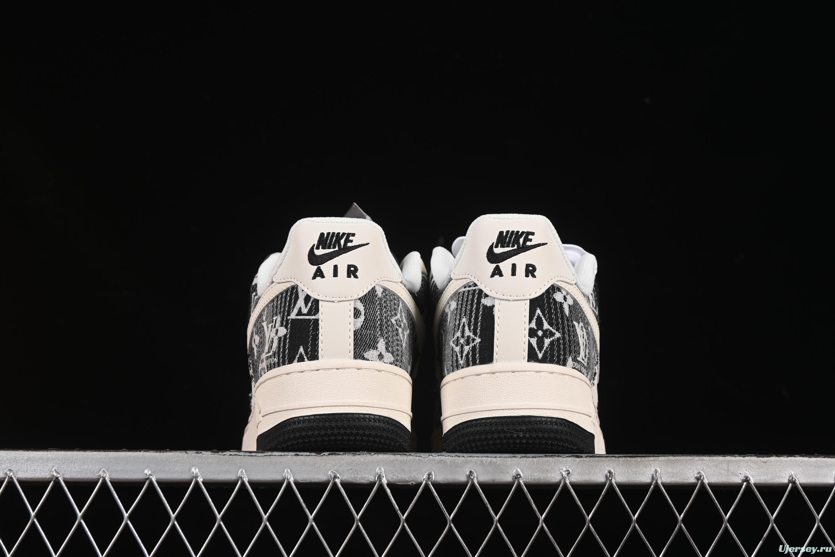 Nike Air Force 1'07 Low LV Collaboration Black Floral Denim Casual Sneakers - XS1958-585