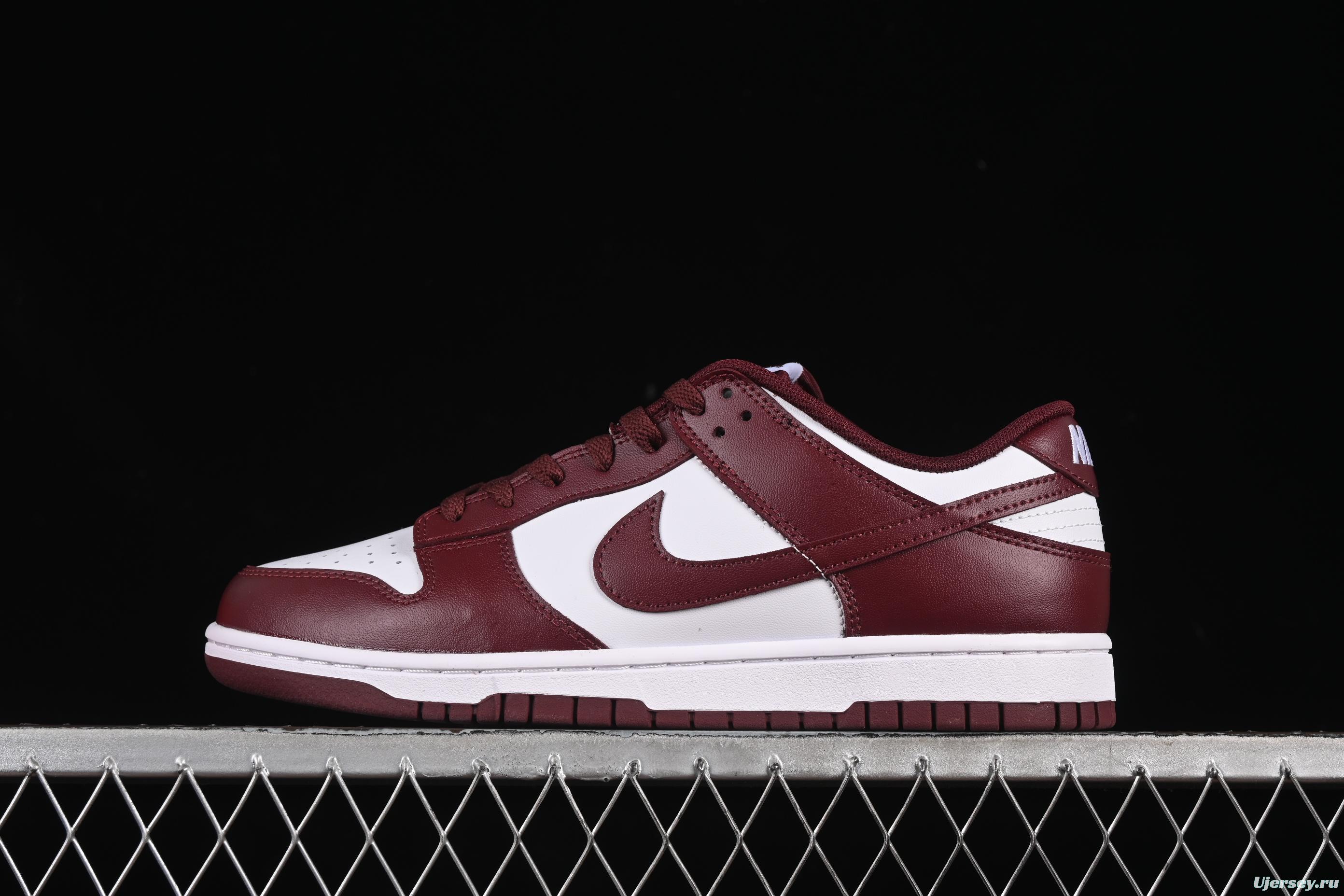 Nike SB Dunk Low Bordeaux Red Low-Top Casual Skate Shoes - DV0833-115