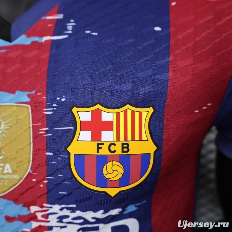 Player Version 25/26 Barcelona x Argentina Combined Messi Jersey