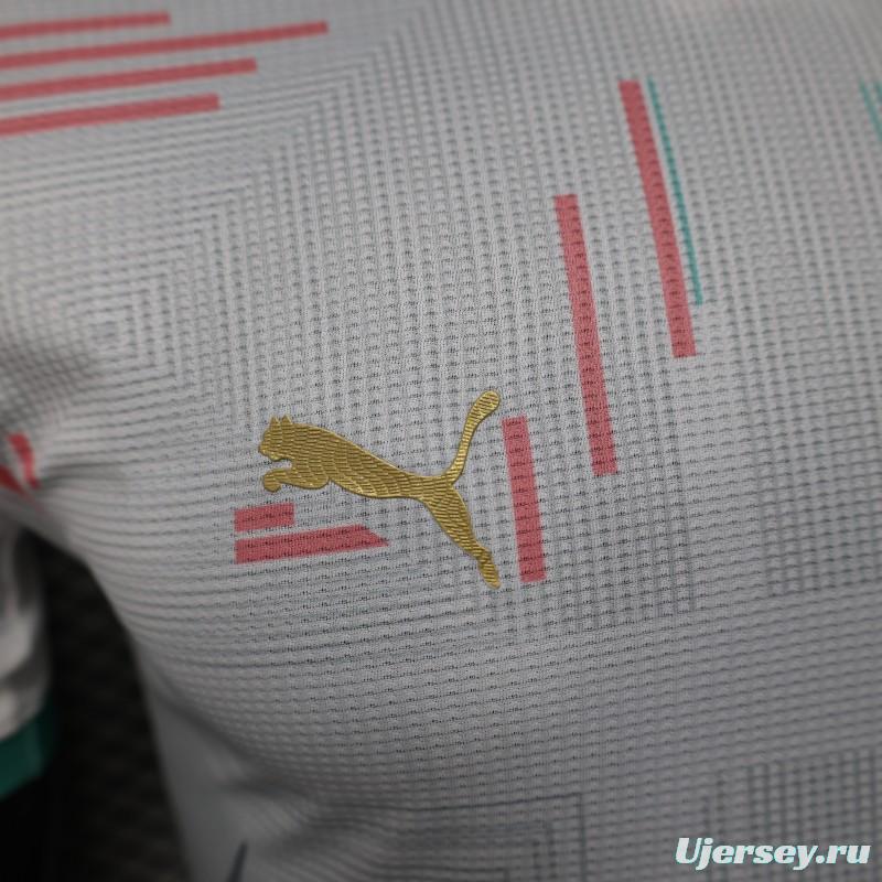 Player Version 2025 MC Alger (MCA) Home White Jersey with Club Emblem Design