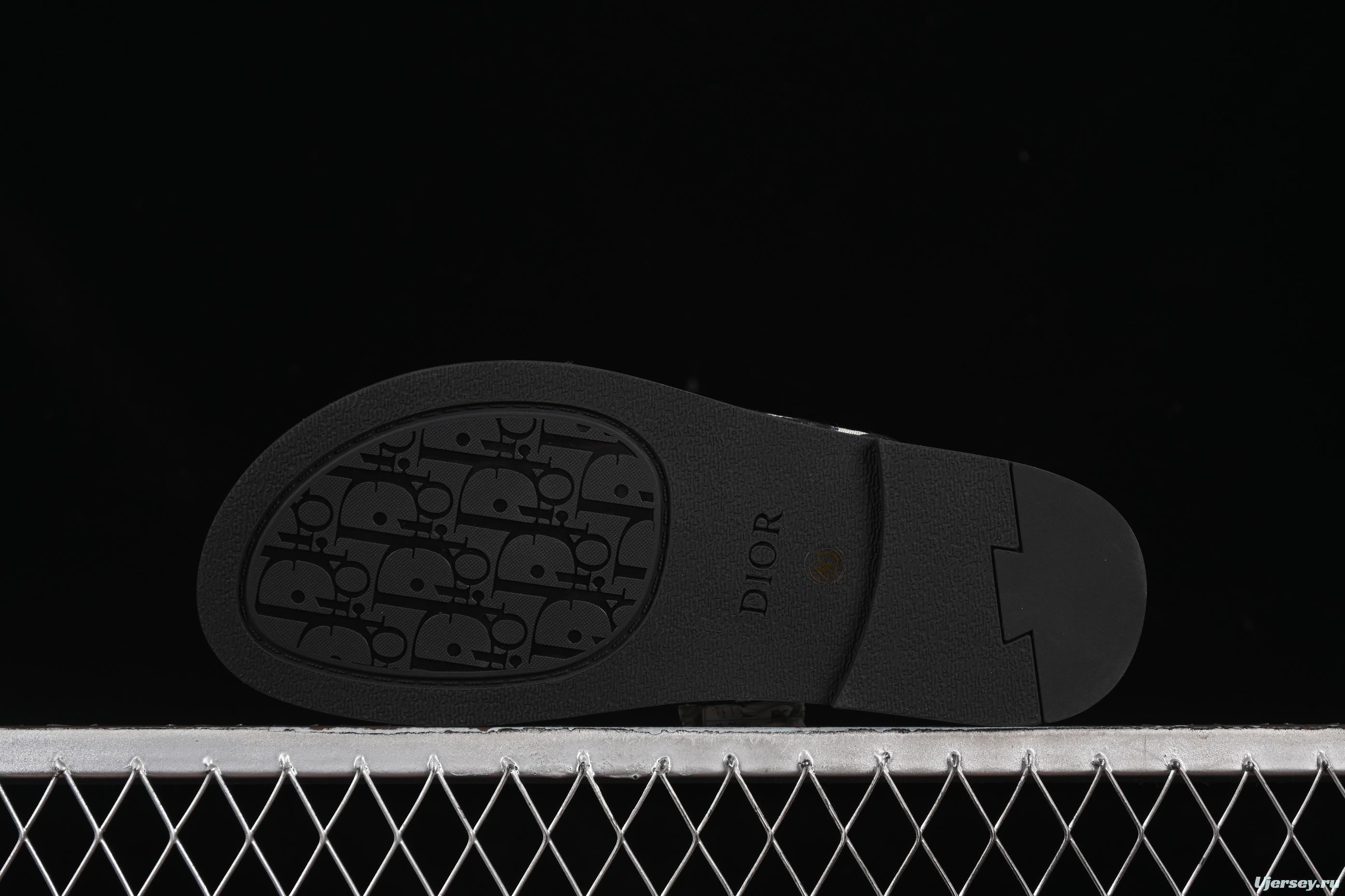 Dior Alias Oblique Summer Men's Slip-On Loafers with Cross Strap Design - 3SA126ZSA