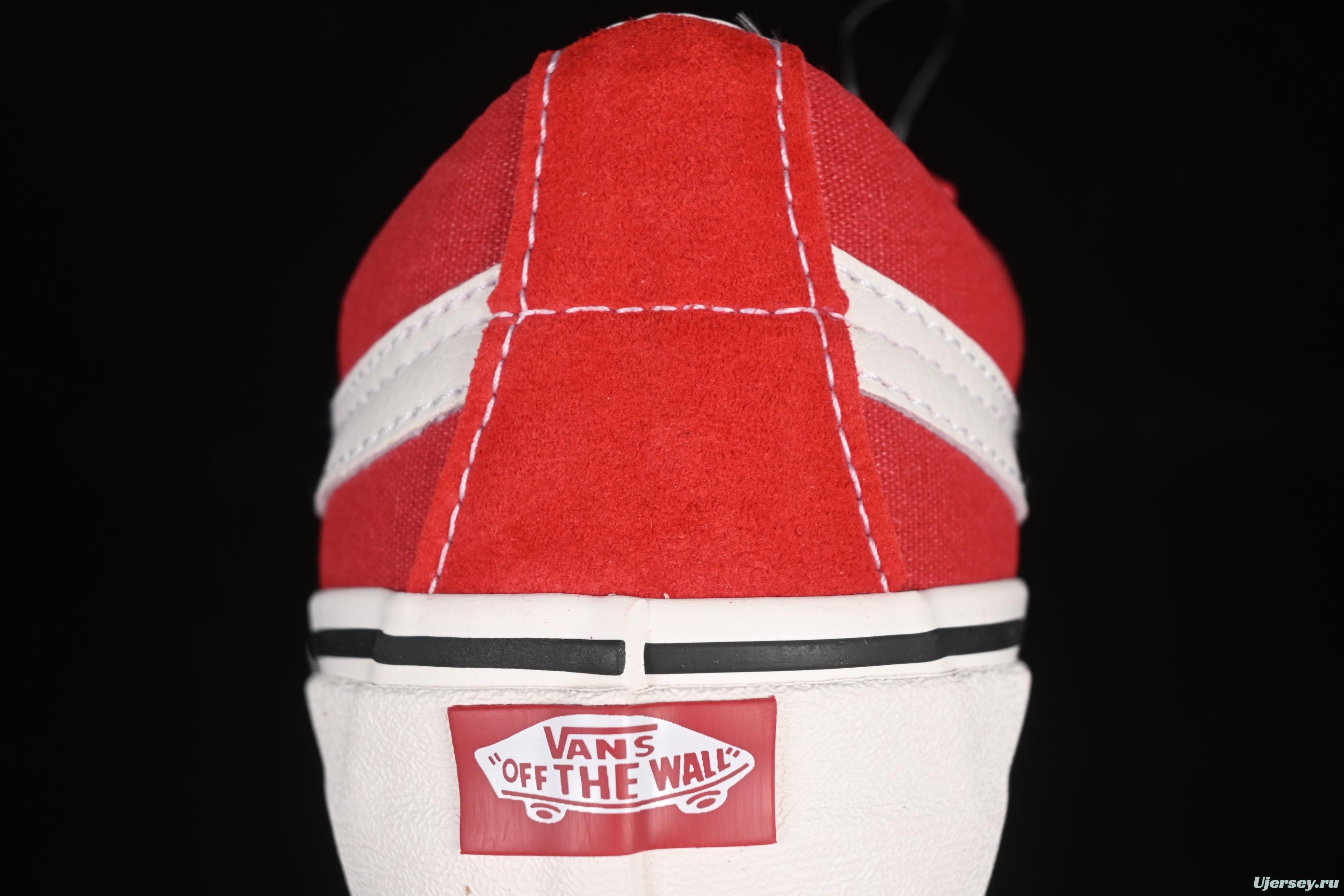 Vans Sk8-Low White Red Anti-Slip Casual Skate Shoes - VN0A4UWIXGJ