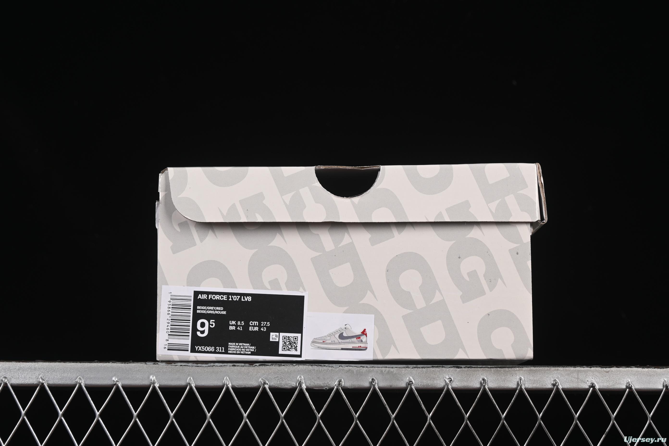 Nike Air Force 1 '07 Low The North Face Collaboration Dual-Tone Grey Casual Sneakers - YX5066-311