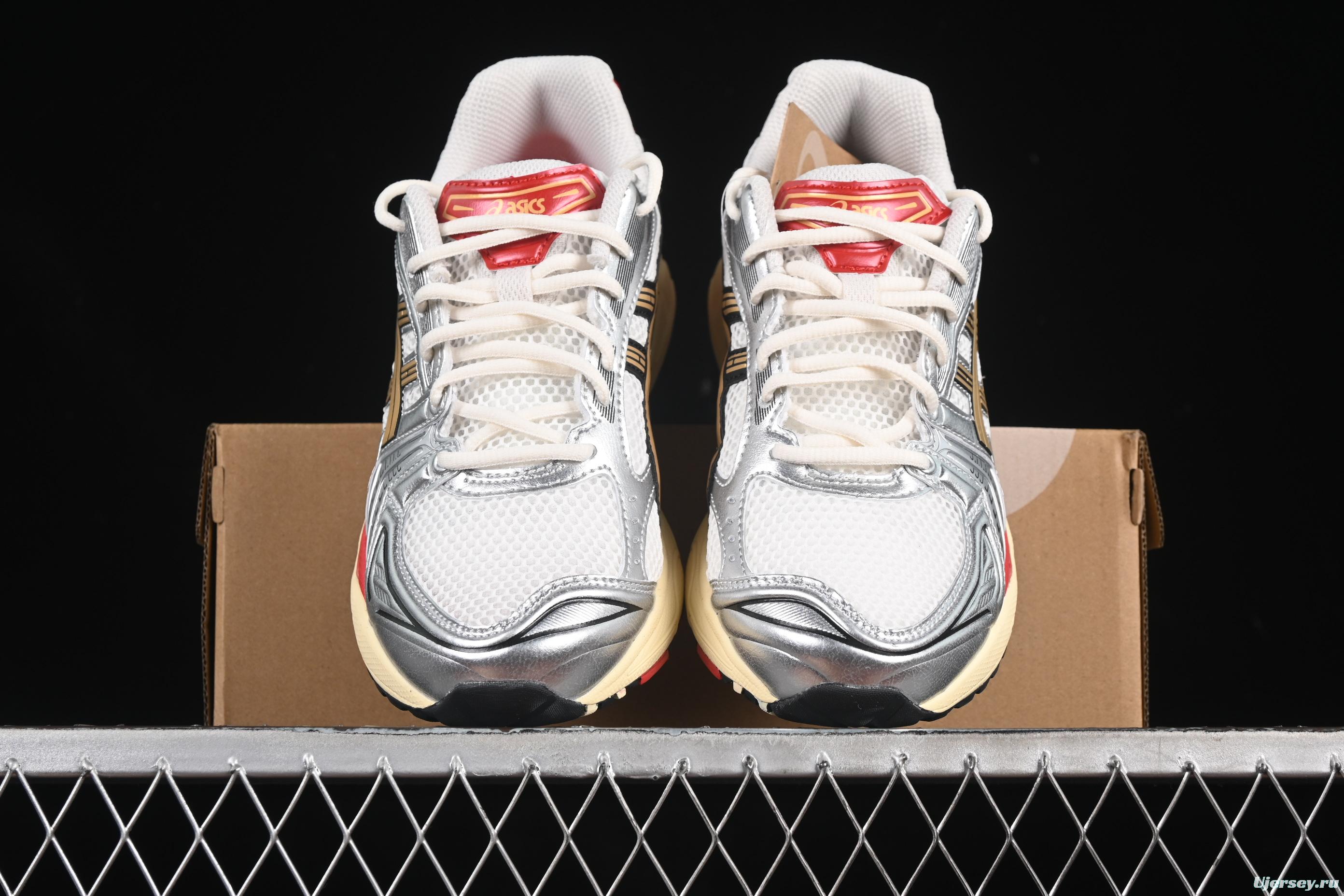 Asics Gel-Kayano 14 Running Shoes with Engineered Elastic Double-Layer Recycled Knit Upper and 3D Visible GEL Cushioning - 1203A692-100