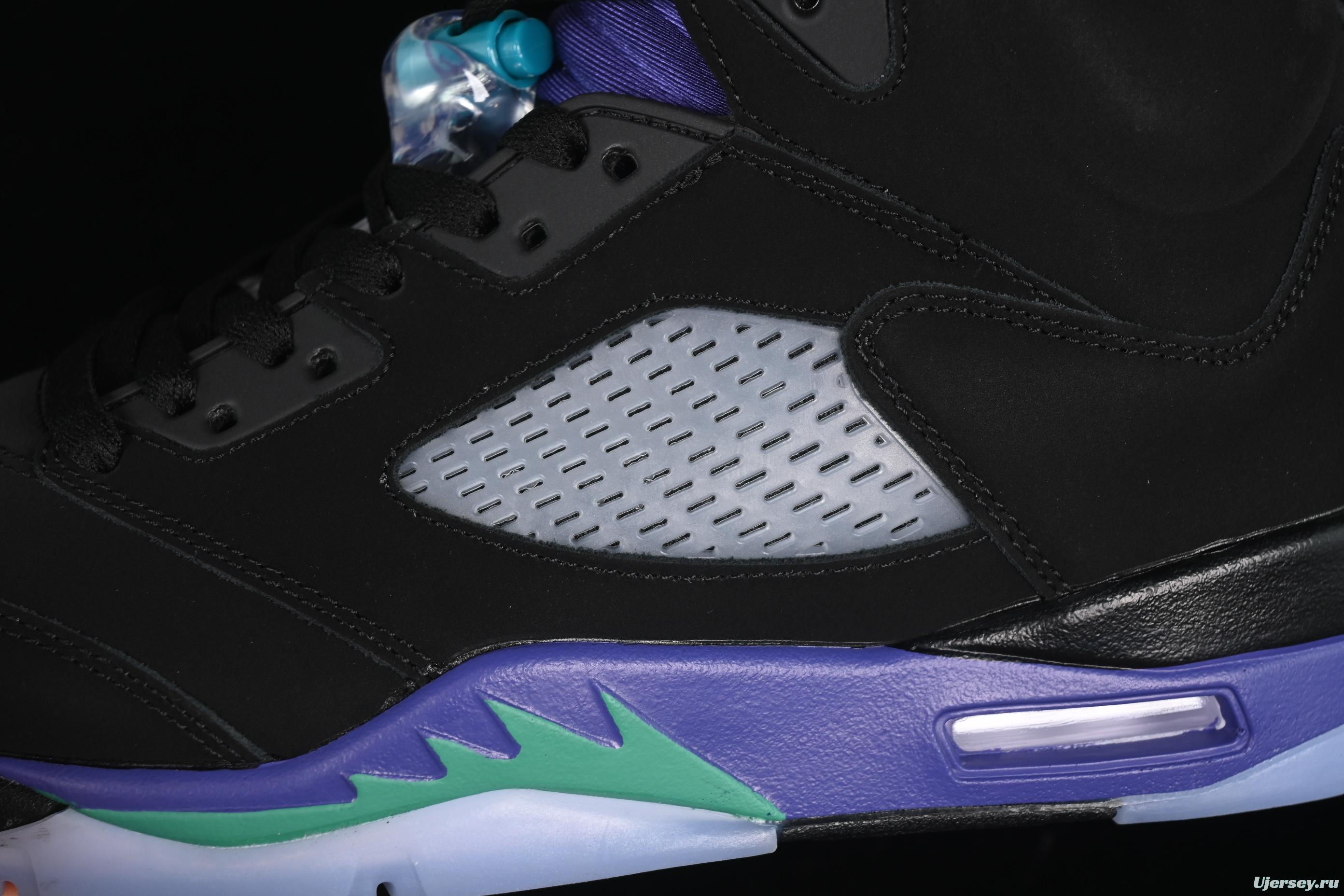 Nike Air Jordan 5 Retro Basketball Shoes - Black Grape - 136027-007