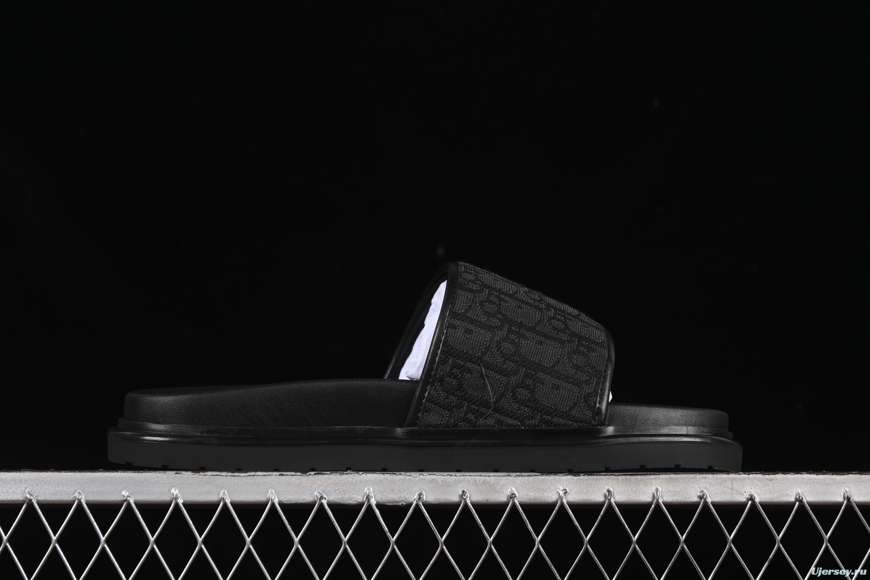 Dior Aqua Summer Men's Platform Casual Sandals with Oblique Print - 3SA126ZSA