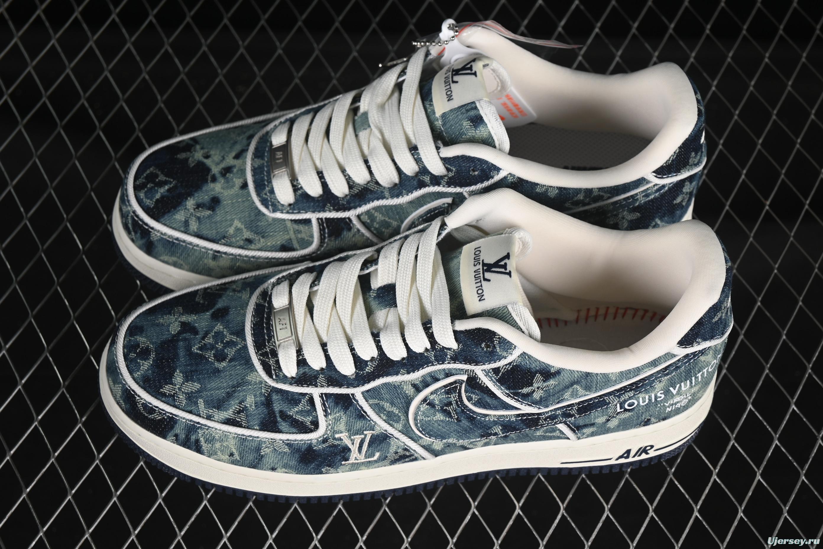 Nike Air Force 1 '07 Low LV Collaboration Blue Denim Casual Sneakers - SC9207-533