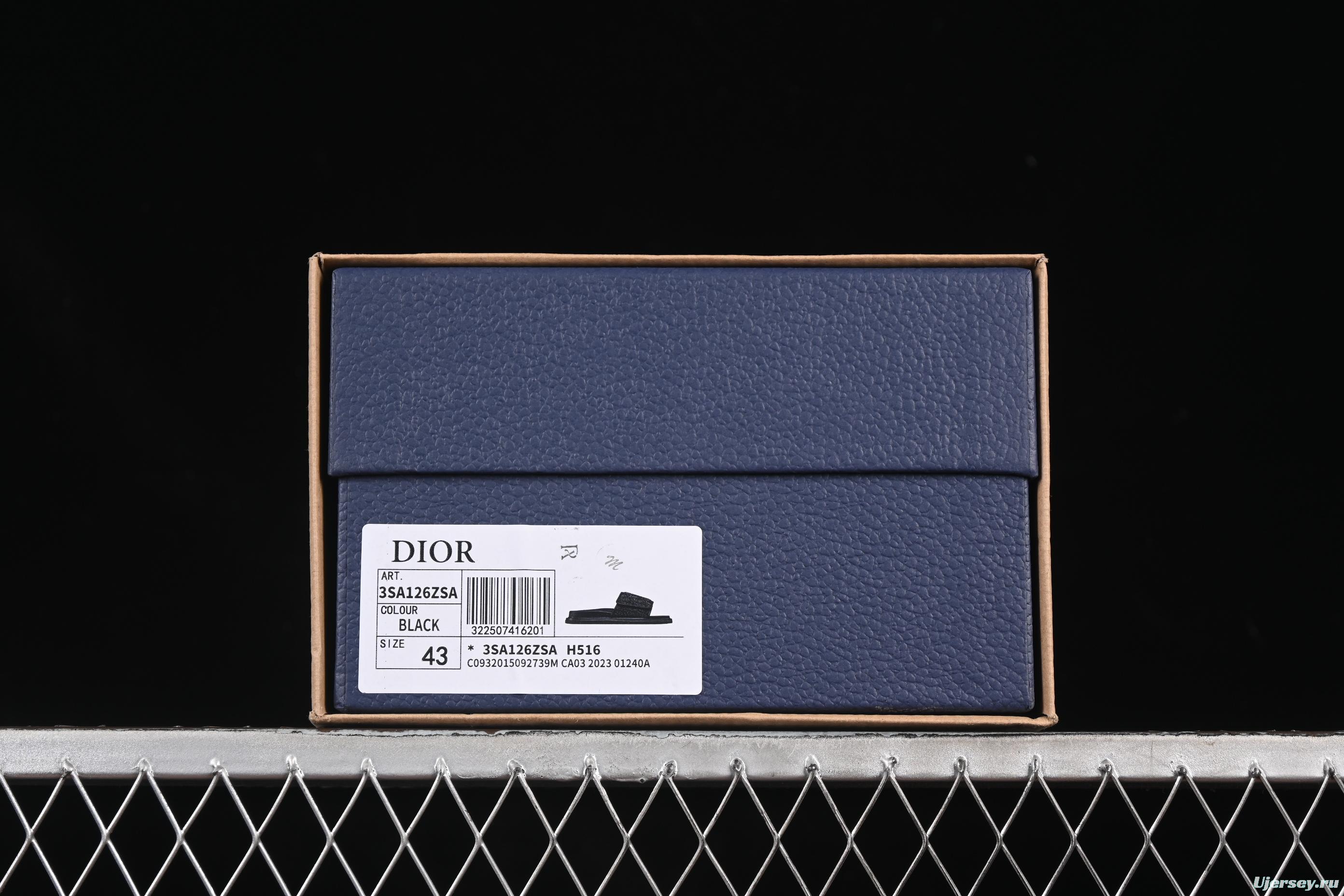 Dior Aqua Summer Men's Platform Casual Sandals with Oblique Print - 3SA126ZSA