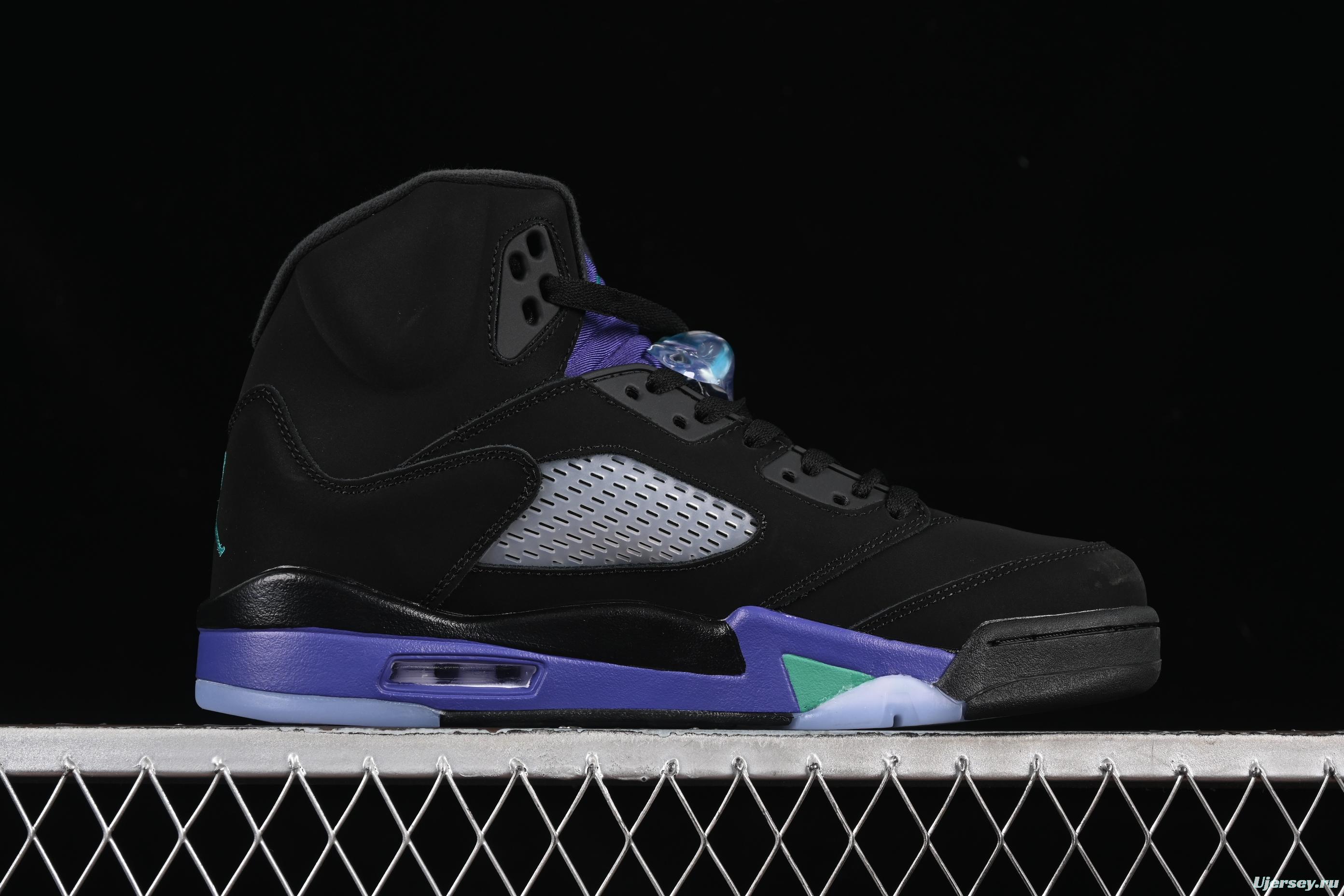 Nike Air Jordan 5 Retro Basketball Shoes - Black Grape - 136027-007